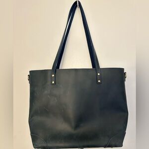 S-zone Leather Purse Dark Green